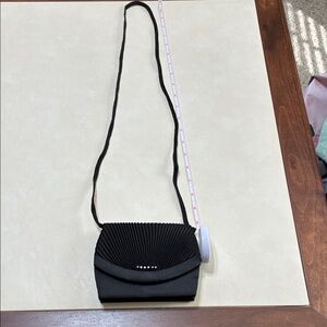 Elegant Black Pleated Shoulder Bag